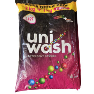 uniwash detergent powder – mega offer pack (4 kg)